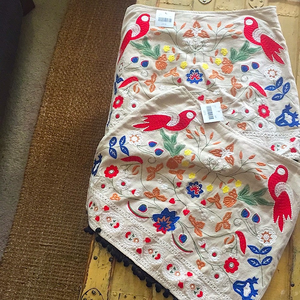 NWT ANTHROPOLOGIE BOHO EMBROIDERED MINI SKIRT XS M - Picture 7 of 14